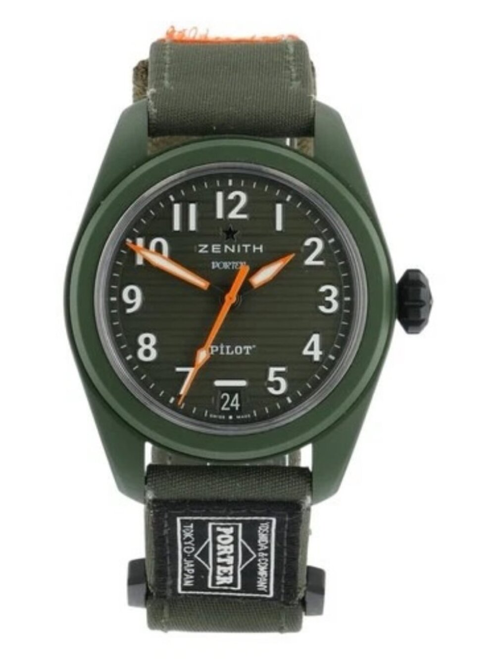 Zenith Pilot Porter Ceramic Green Dial 40mm Automatic Movement Mens 49.4001.3620